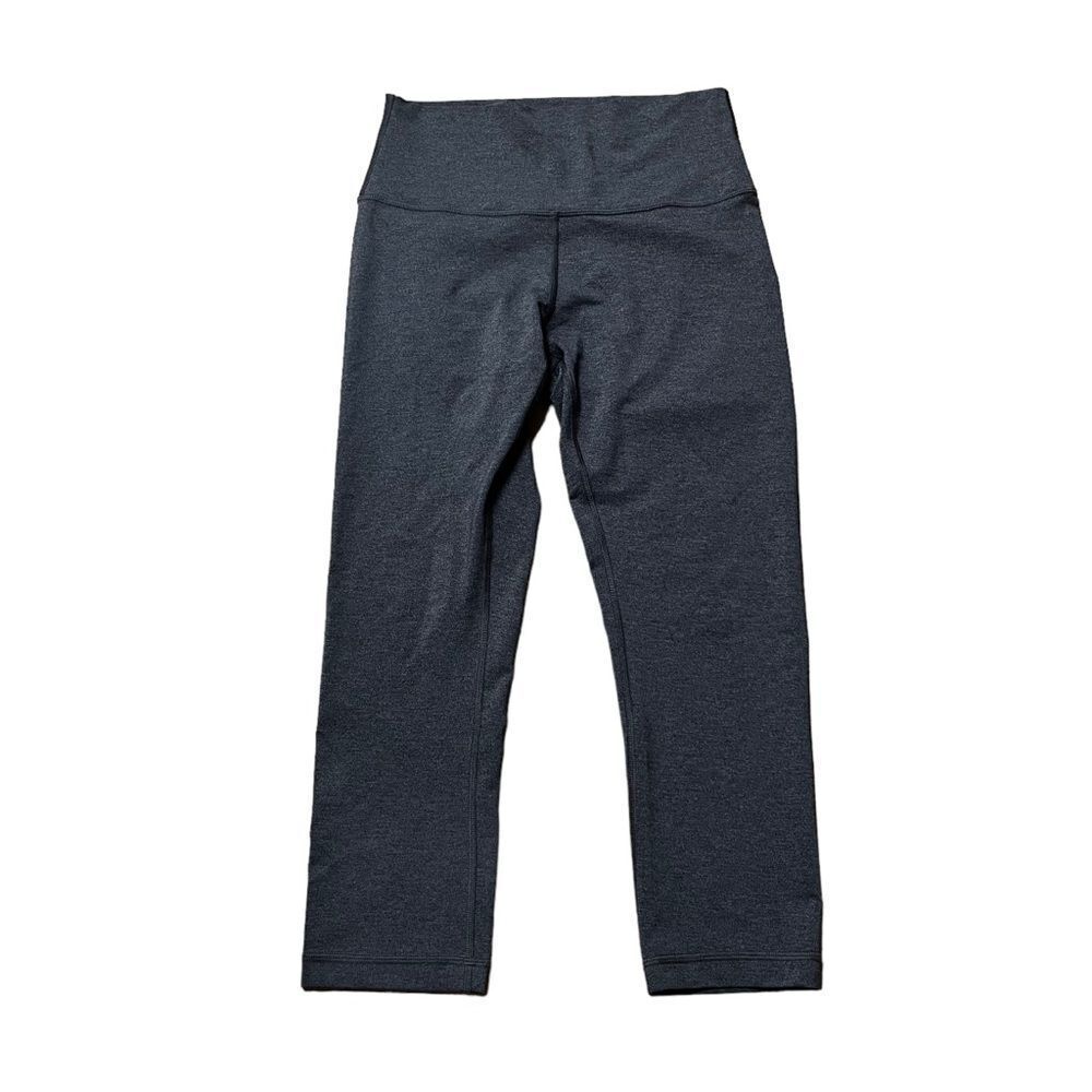 Lululemon Gray Wunder Under Crop High-Rise Leggings 21" Size 8